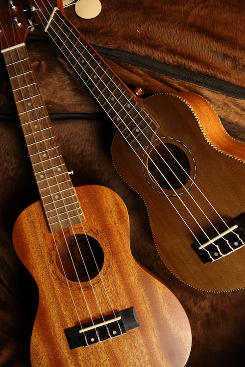 Free Acoustic Guitars on Blanket Stock Photo