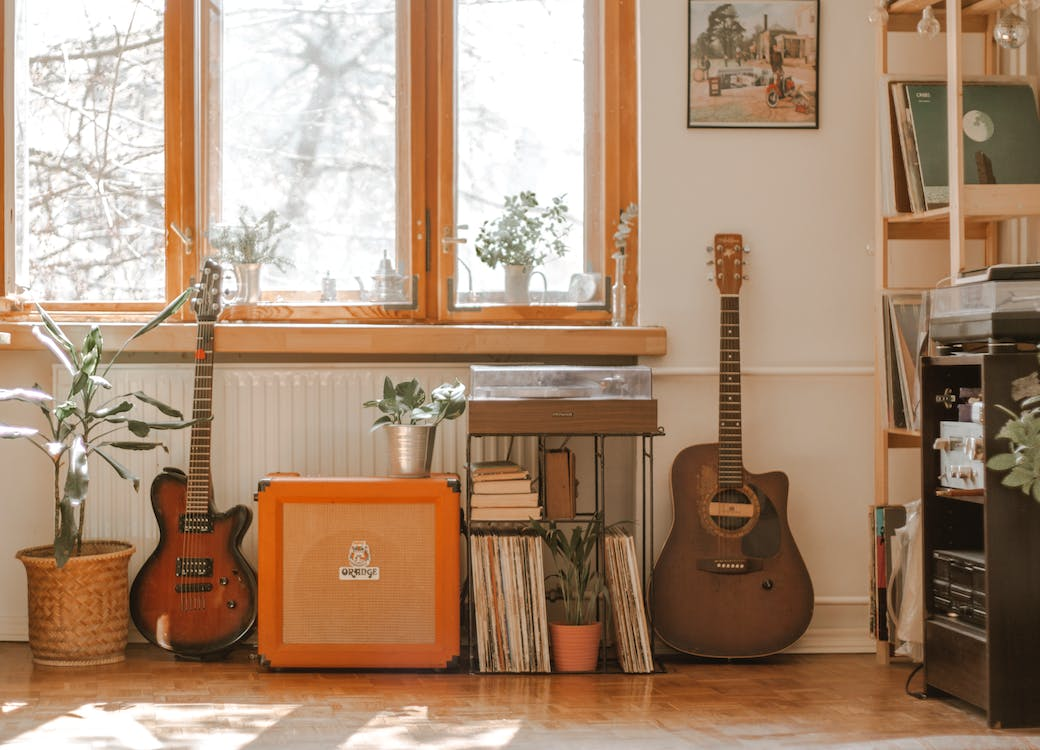 Acoustic and Electric Guitar